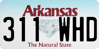 AR license plate 311WHD