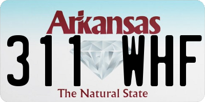 AR license plate 311WHF