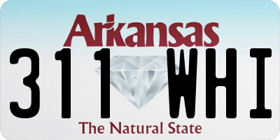 AR license plate 311WHI