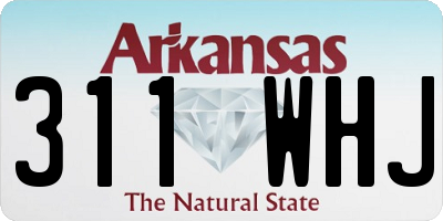 AR license plate 311WHJ