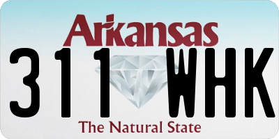 AR license plate 311WHK