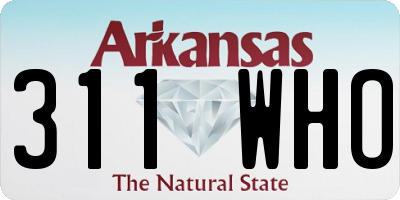 AR license plate 311WHO