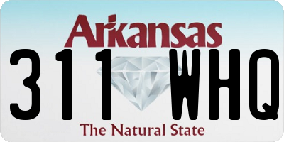 AR license plate 311WHQ
