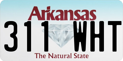 AR license plate 311WHT