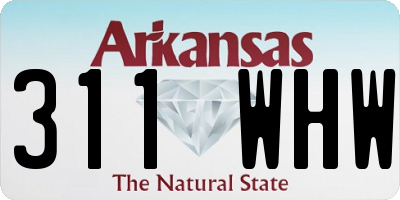AR license plate 311WHW