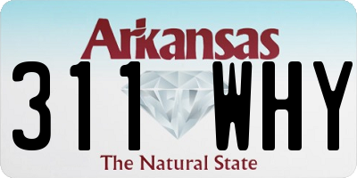AR license plate 311WHY