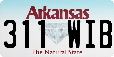 AR license plate 311WIB