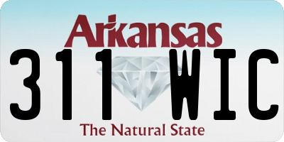 AR license plate 311WIC