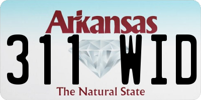 AR license plate 311WID