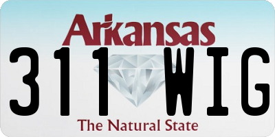 AR license plate 311WIG
