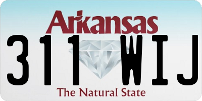 AR license plate 311WIJ