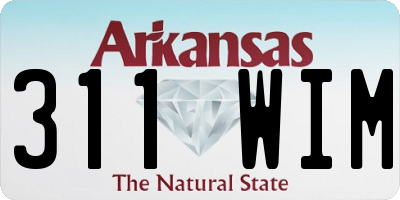 AR license plate 311WIM