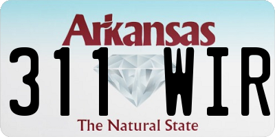 AR license plate 311WIR
