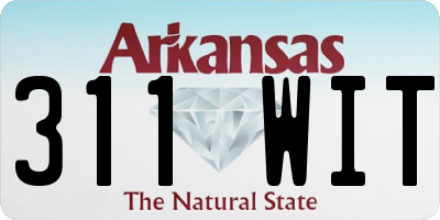 AR license plate 311WIT