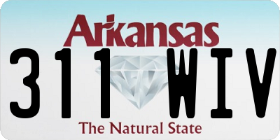 AR license plate 311WIV