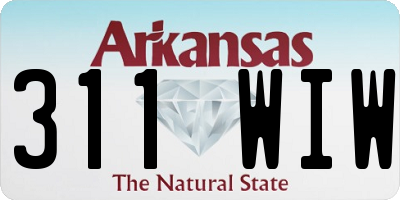 AR license plate 311WIW