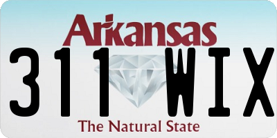 AR license plate 311WIX