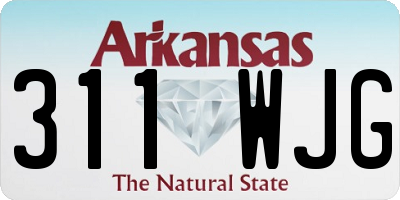 AR license plate 311WJG