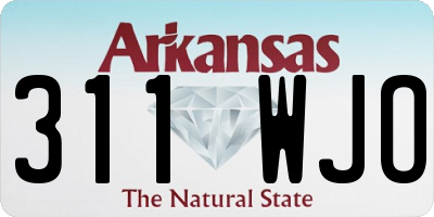 AR license plate 311WJO