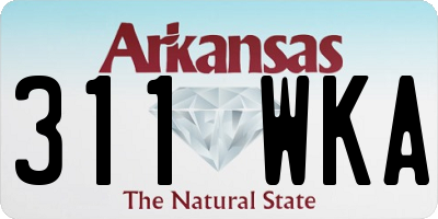 AR license plate 311WKA