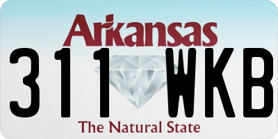 AR license plate 311WKB