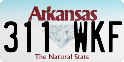 AR license plate 311WKF