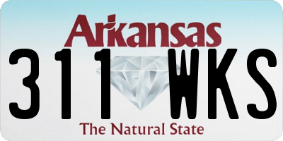 AR license plate 311WKS