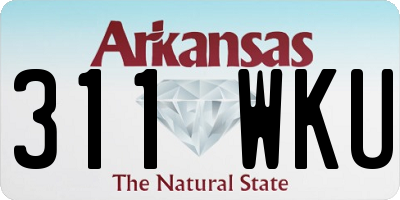 AR license plate 311WKU