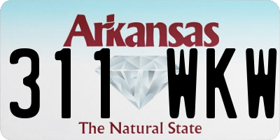 AR license plate 311WKW