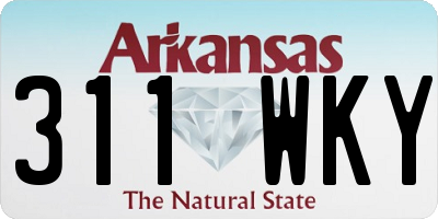 AR license plate 311WKY