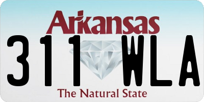 AR license plate 311WLA