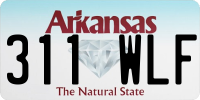 AR license plate 311WLF