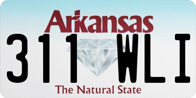 AR license plate 311WLI