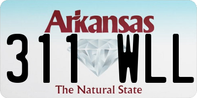 AR license plate 311WLL