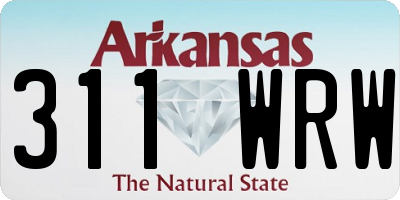 AR license plate 311WRW