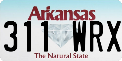 AR license plate 311WRX