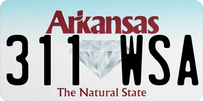 AR license plate 311WSA