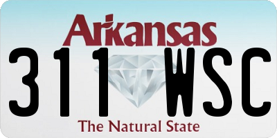 AR license plate 311WSC