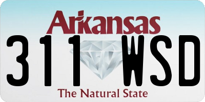 AR license plate 311WSD