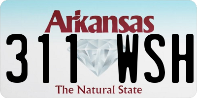 AR license plate 311WSH