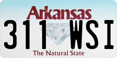AR license plate 311WSI