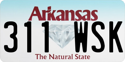 AR license plate 311WSK