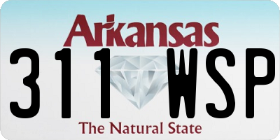 AR license plate 311WSP