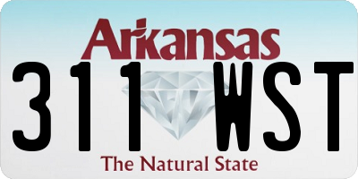 AR license plate 311WST