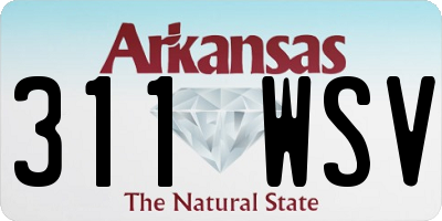 AR license plate 311WSV