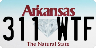 AR license plate 311WTF