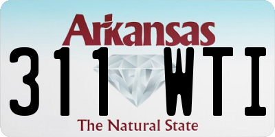 AR license plate 311WTI