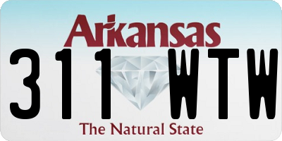 AR license plate 311WTW