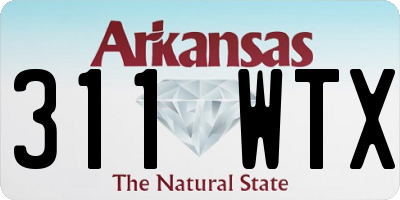 AR license plate 311WTX