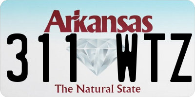 AR license plate 311WTZ